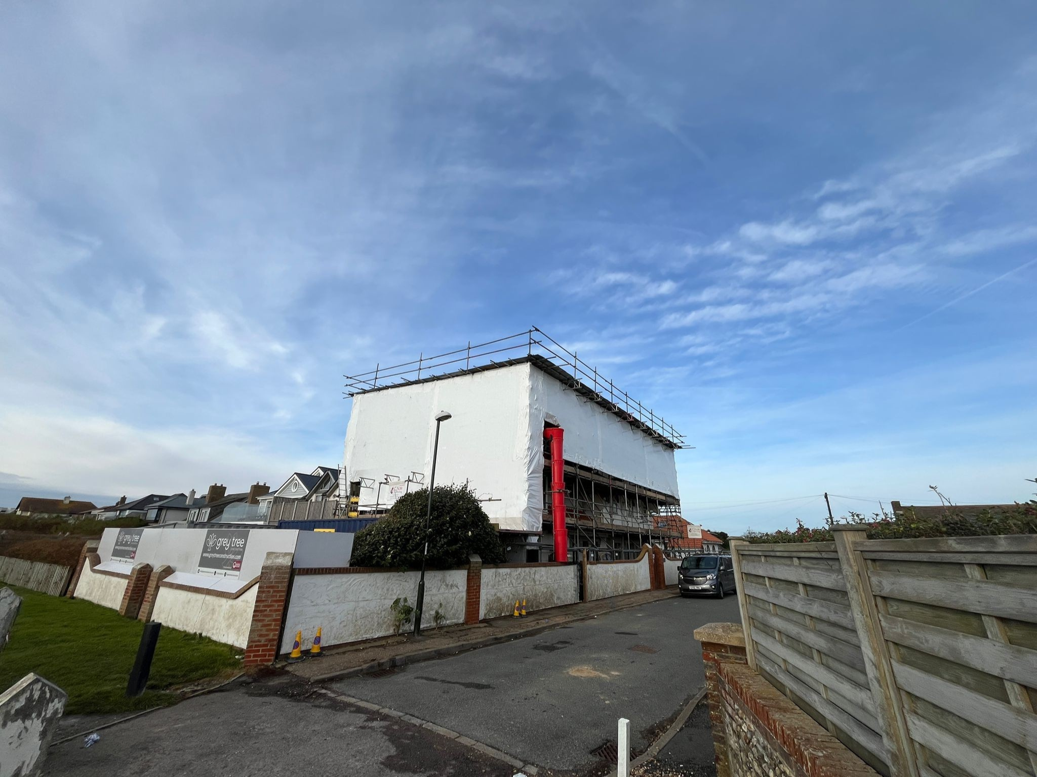Beach House scaffolding project in West Sussex