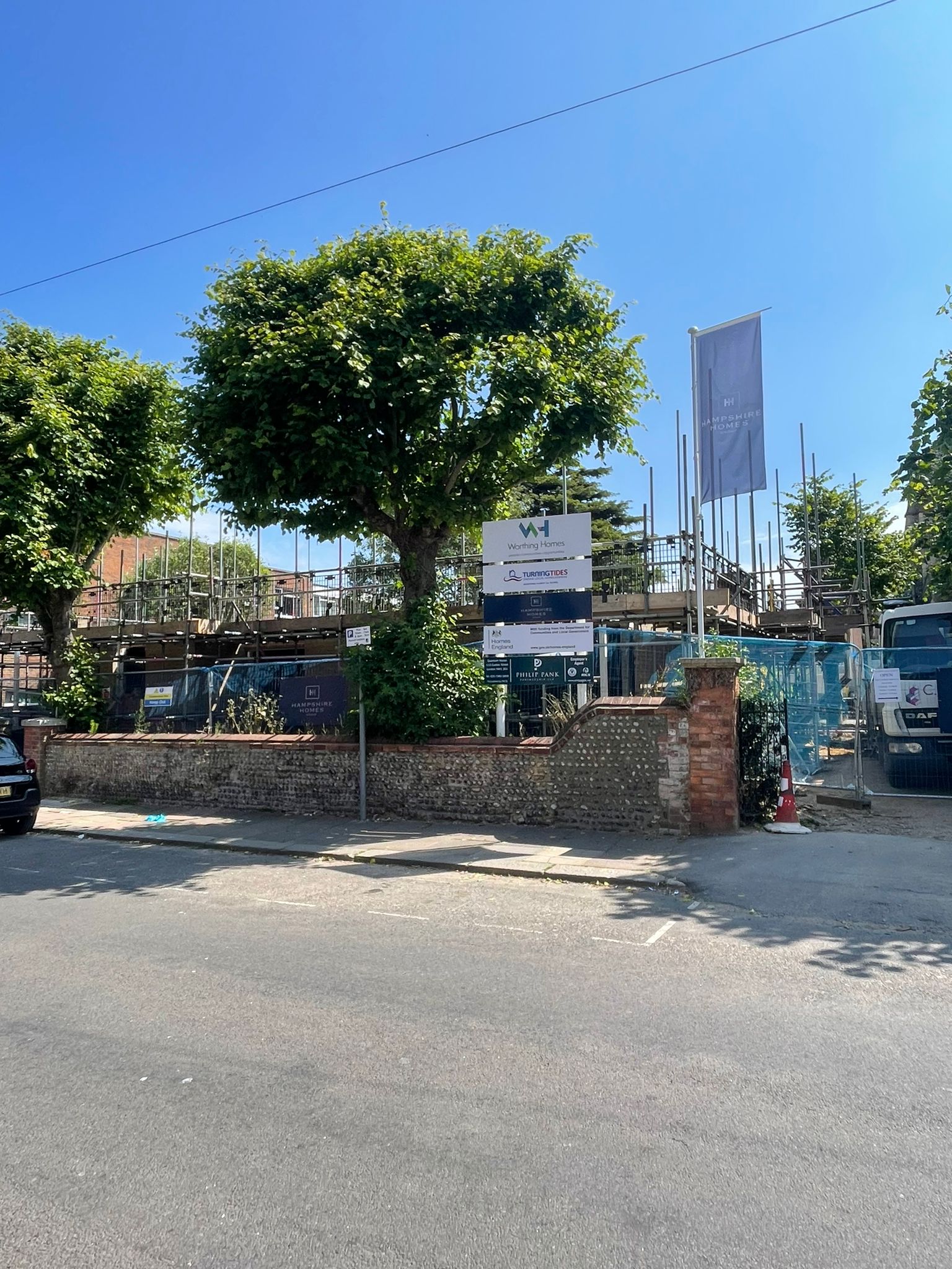 Clifton Road, Worthing scaffolding project in Worthing