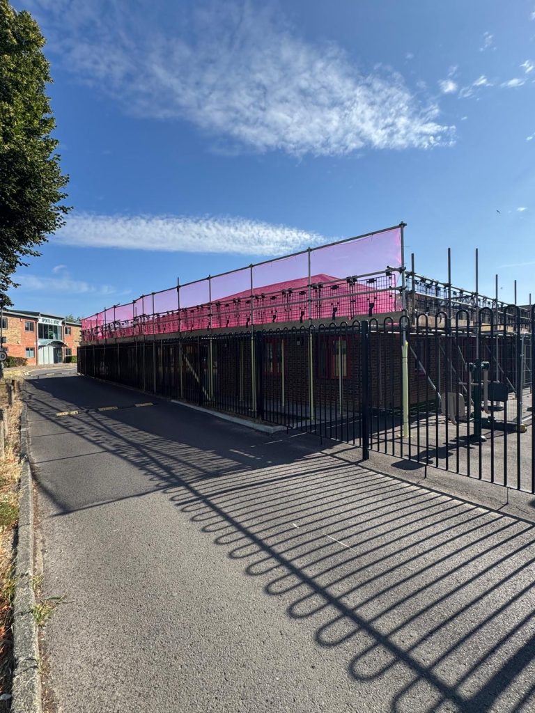 Fordwater Building, Chichester High School scaffolding project in Chichester