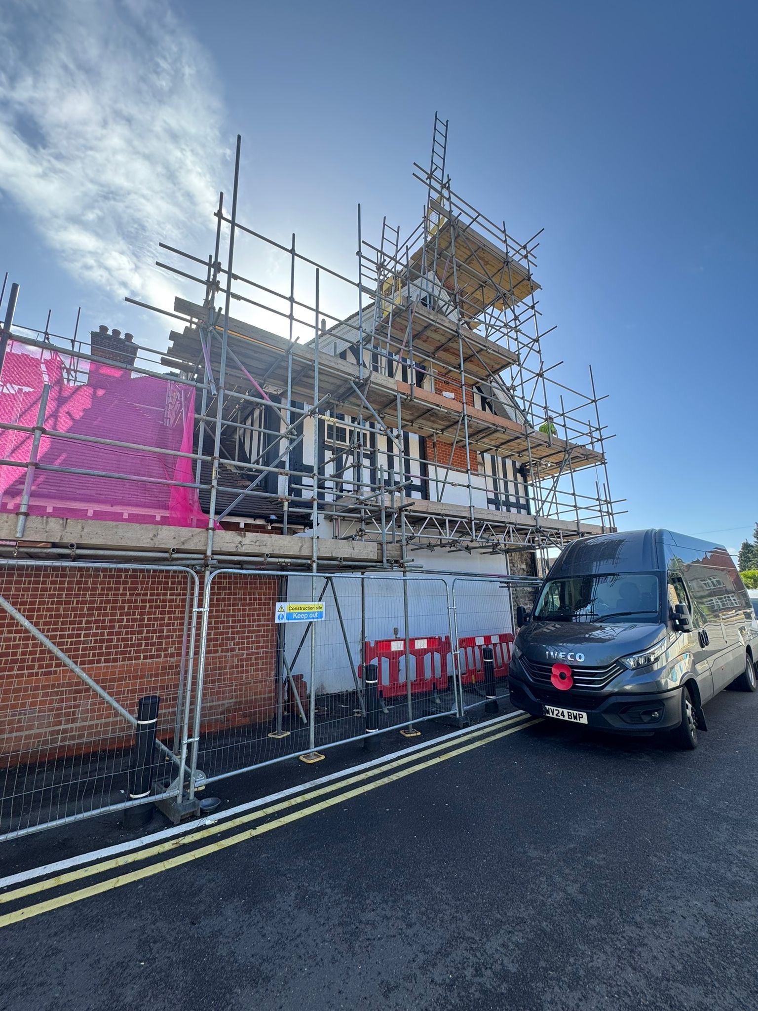 Co-op, Bassett Green scaffolding project in Southampton