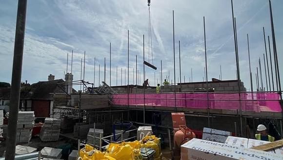 New build scaffolding Roedean